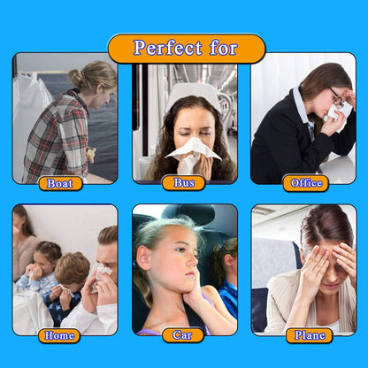 Valchoose 60 Pack Barf Bags Disposable, Portable Puke Bags, 1000ml High Density Blue, Leak Resistant Perfect for Morning Sickness, Kids, Adults, Pregnant Women, Taxis Drivers, Car Motion Sickness