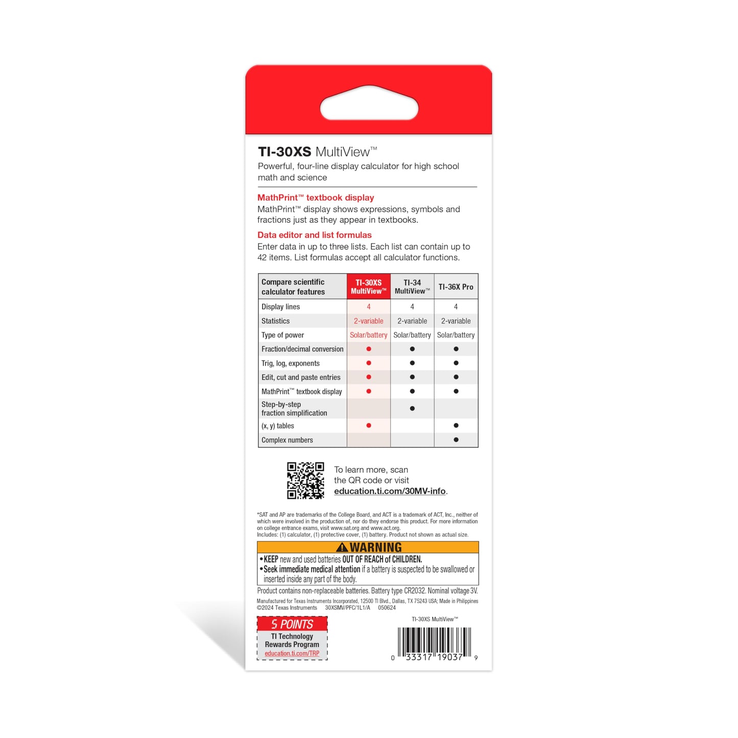 Texas Instruments TI-30XS MultiView Scientific Calculator