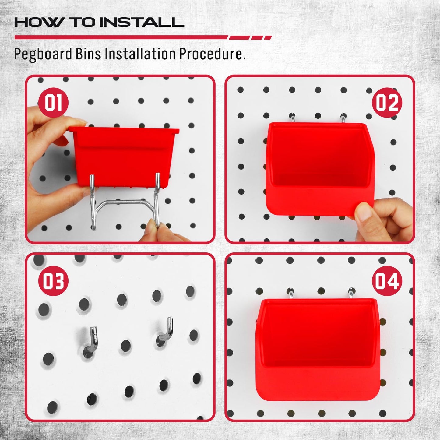 Ultimate 121-Piece Pegboard Hooks Set, Pegboard Accessories with Metal Hooks, Durable Peg Board Organizer Accessories, Pegboard Bins, Peg Board Tool Utility Hooks