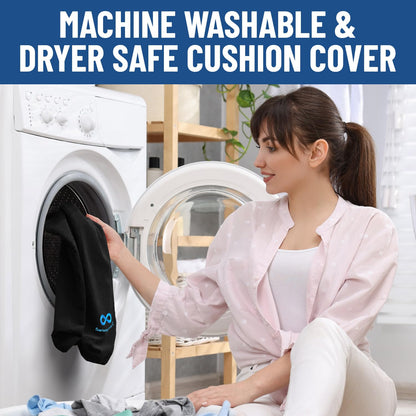 Everlasting Comfort Gel Memory Foam Wheelchair Cushions for Pressure Relief - Ventilated and Soft Wheel Chair Cushion Pad for Seniors and Adults - Non-Slip, Removable Cover - Wheelchair Accessories