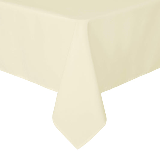 sancua Square Tablecloth - 54 x 54 Inch - Stain and Wrinkle Resistant Washable Polyester Table Cloth, Decorative Fabric Table Cover for Dining Tables, Buffet Parties and Camping, Beige