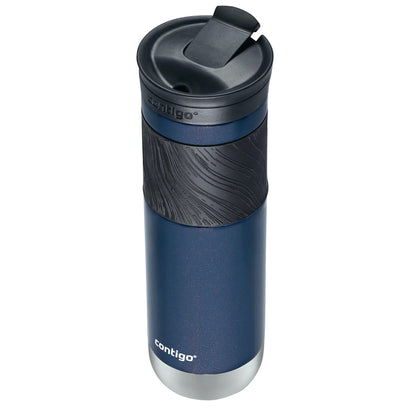 Contigo Byron Insulated Stainless Steel Travel Mug with Leak-Proof Lid 24oz Reusable Coffee Cup or Water Bottle BPA-Free Long-lasting ThermoLock Insulation Midnight Berry