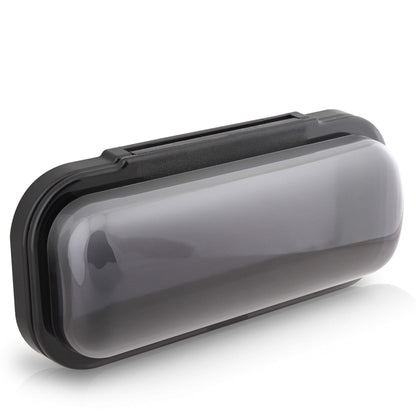 Pyle Water Resistant Marine Stereo Cover - Smoke Colored Heavy Duty Boat Radio Protector Shield with Flip-up Door & Spring Loaded Release - Mounting Gasket Included - Pyle PLMRCB1