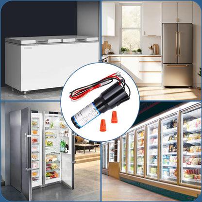 Wadoy RCO410 3 in 1 Compressor Hard Start Capacitor Kit For Refrigerators & Freezers 1/4-1/3 H.P. 115VAC