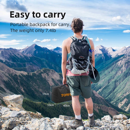 TOWOND Projector Screen with Stand, 100 inch Outdoor Projector Screen Portable Indoor Projection Screen 16:9 4K Rear Front Movie Screen with Carry Bag for Home Backyard Theater