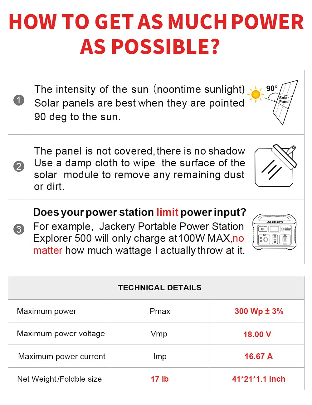 DOKIO 300W Portable Foldable Solar Panel Kit (21x40in, 17lb), with Separate Controller and Dual USB, Monocrystalline Charger for 12V Batteries, Power Stations, RV Camping Emergency Use