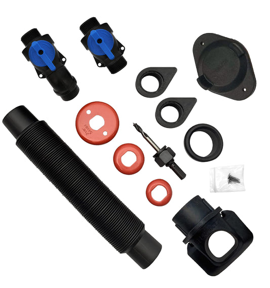 EarthMinded DIY Rain Barrel Diverter and Parts Kit - Water Collection System To Convert Containers into Rain Barrels - Catch Rain Water for Outdoor Chores - RBK-0001