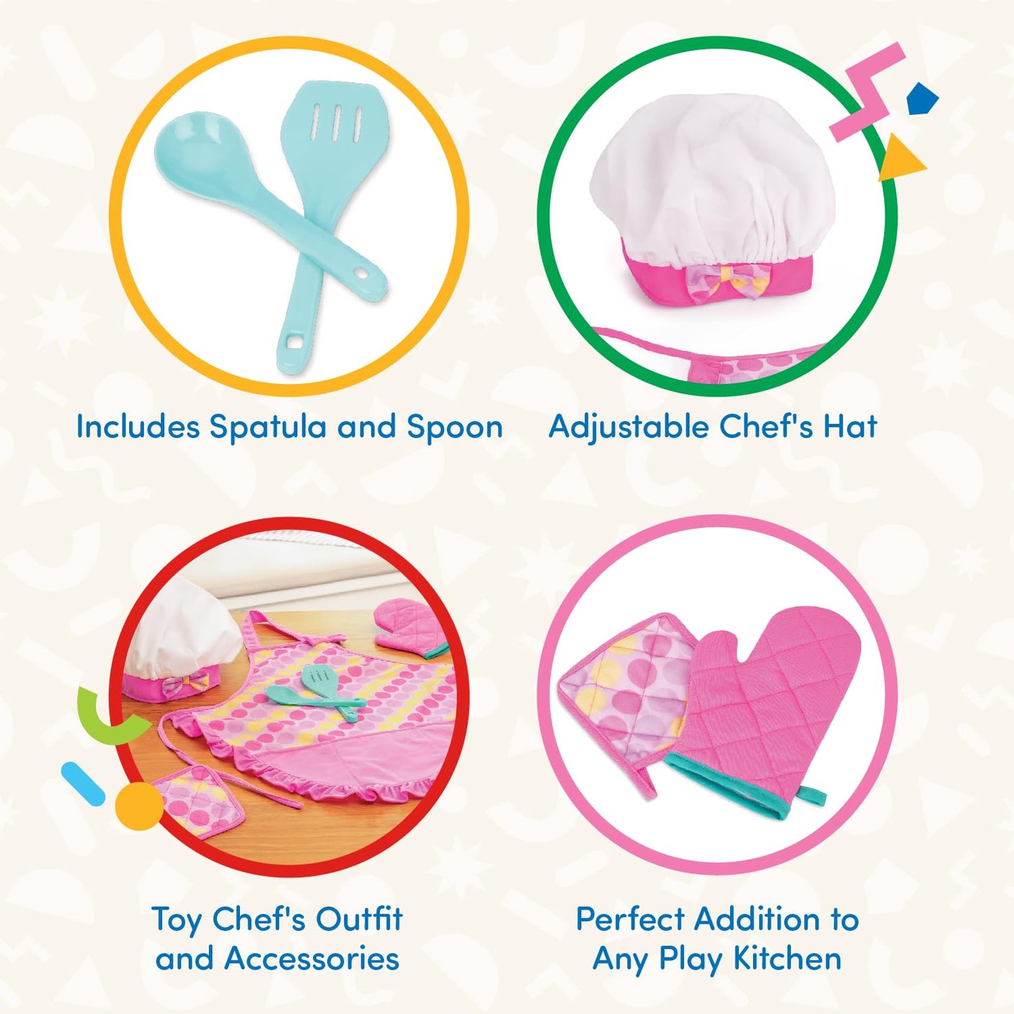 Battat – Play Circle – Kitchen toys For Toddlers – Baking Set – Chef'S Hat & Apron – Pretend Play – 3+ Years