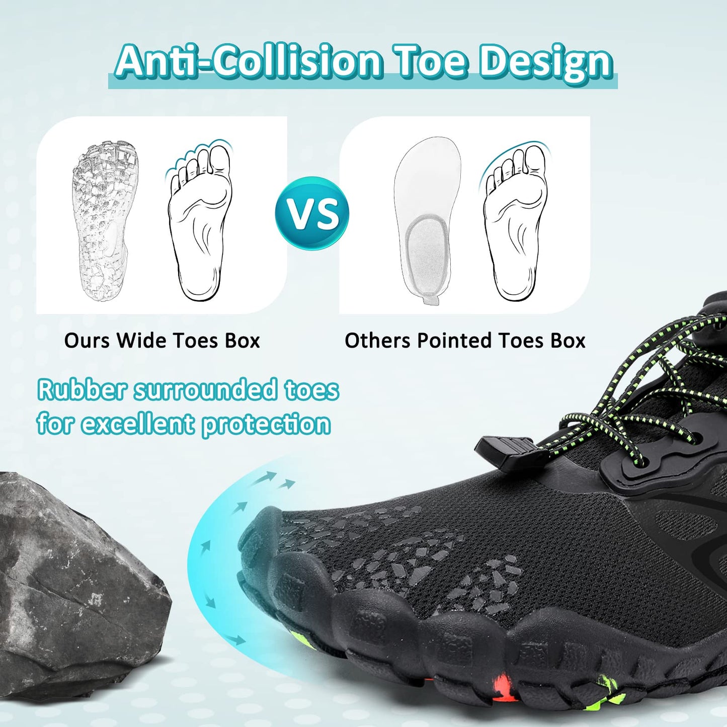 ziitop Water Shoes for Men Women Beach Barefoot Swim Rock Climbing Pool Shoes Socks, Anti-Slip Breathable Quick Dry Lightweight Slip-on, Outdoor Sport Hiking Walking Boating Fishing Diving Surfing