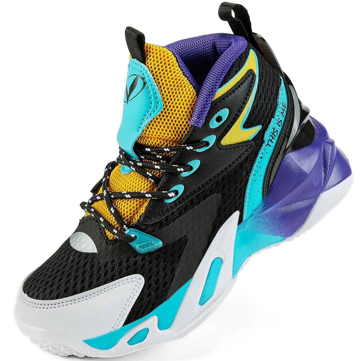 VITUOFLY Kids Basketball Shoes Boys Basketball Sneakers Girls Mid Top School Hoops Shoes Non-Slip Outdoor Sports Running Gym Little Kid Size 1