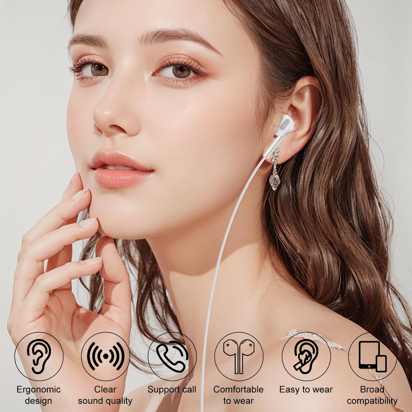 USB C Headphones for iPhone 16e/16/16 Pro/16 Pro Max/16 Plus/15 Pro/15 Pro Max/15 Plus/15,iPad Pro,Type C Wired Earbuds Microphone Earphones for Samsung Galaxy S25 Ultra/A17,Pixel 10 9 8 7,One Plus9