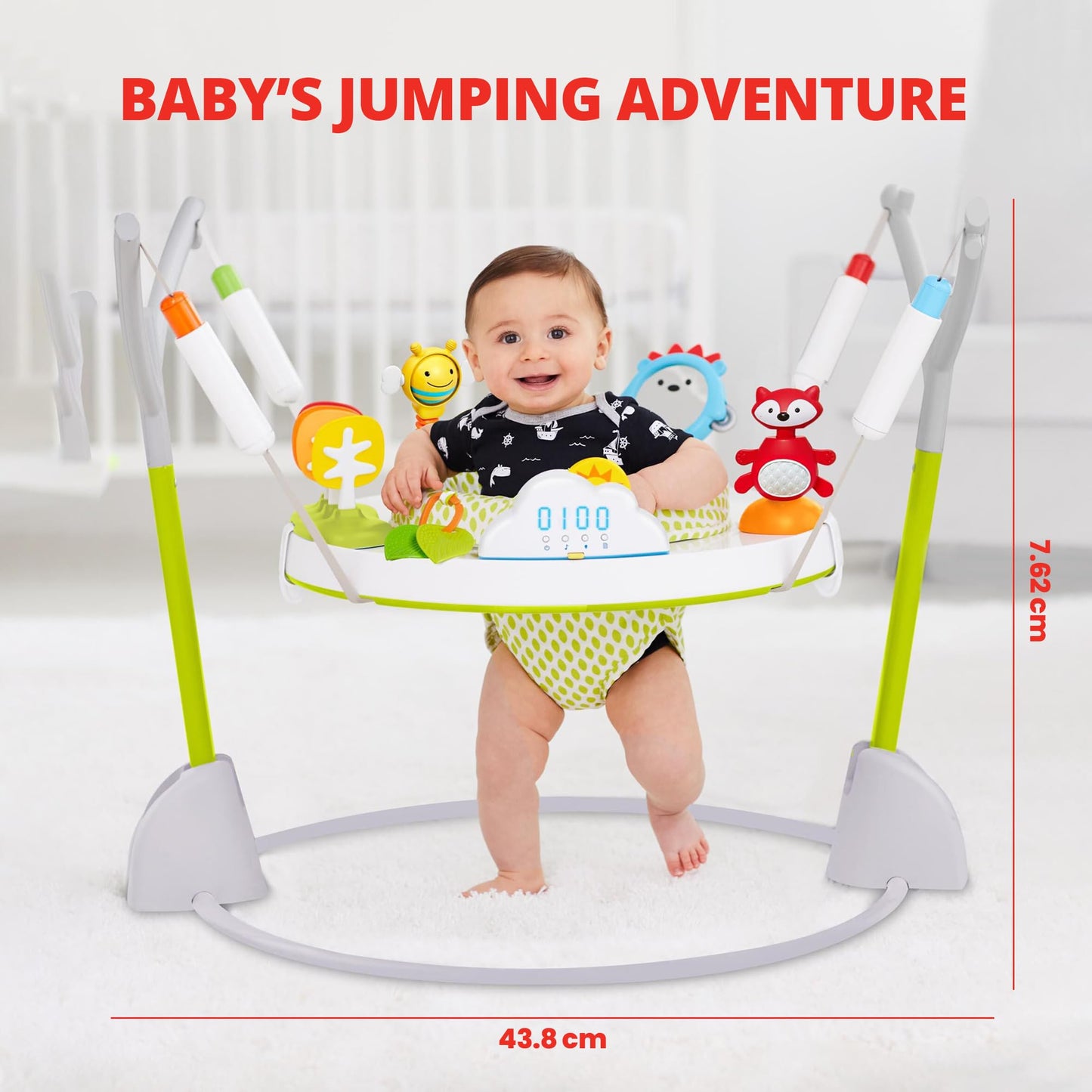 Skip Hop Baby Foldable Activity Jumper for Baby Ages 4m+, Explore & More Activity Jumper