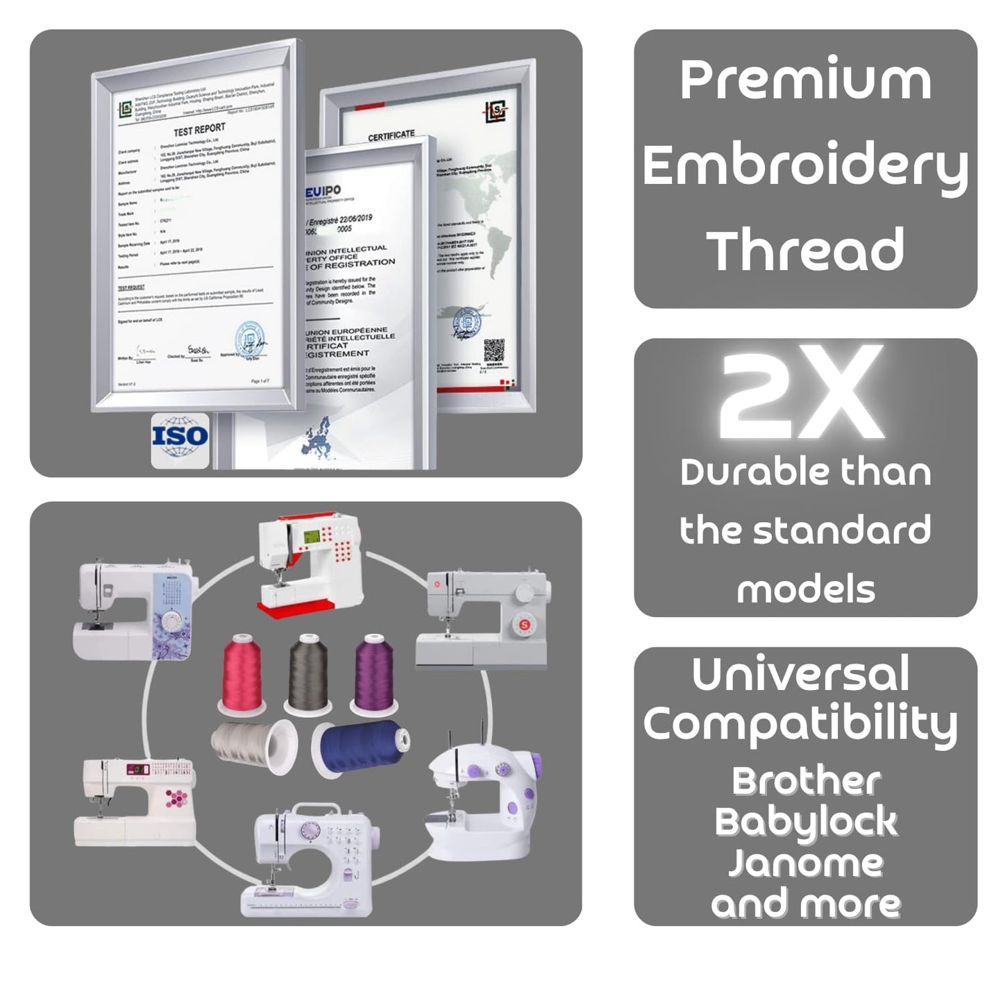 Simthread 5500Yds Embroidery Thread, 5000M High-Yardage 40WT 100% Polyester Thread – 170+ Vivid Colors, High-Speed Rated – Compatible with Brother, Singer, Janome & More - Tangerine 209