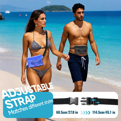 Waterproof Bag Fanny Packs for Women, Cruise Vacation Essentials Waterproof Pouch for Phone Passport Purse, Floating Dry Bags for Beach Water Park Boating Fishing Diving Surfing Kayaking Accessories