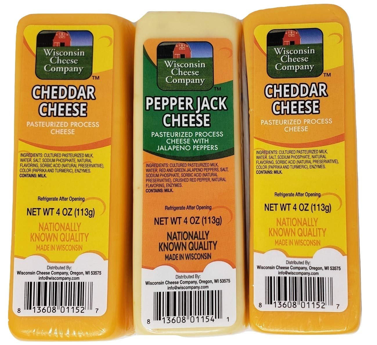 Wisconsin Cheese Company - Classic Wisconsin Cheese & Sausage Gift Box - 100% Wisconsin Cheddar & Pepper Jack Cheese, Cracker and Sausage Gift Box | Perfect for Parties, Charcuterie Boards and Birthdays
