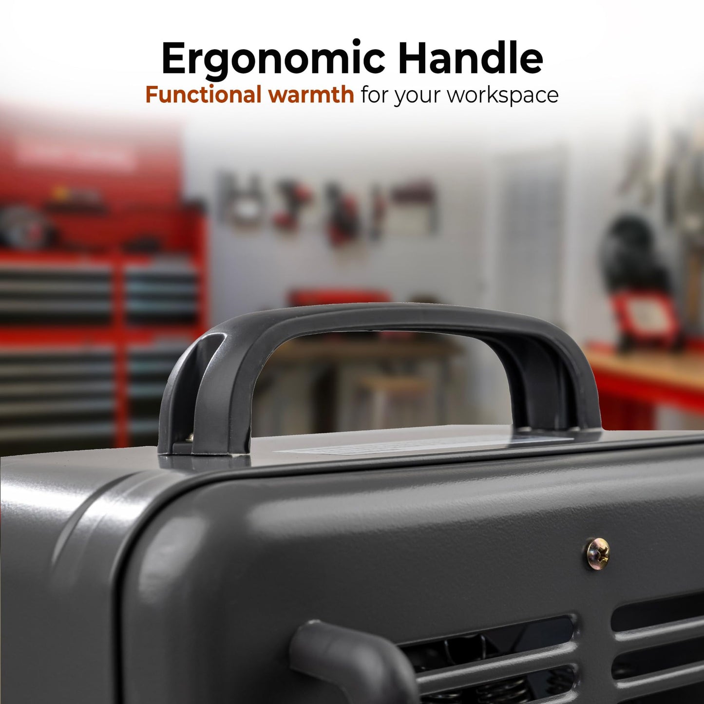 Comfort Zone Milkhouse Style Utility Space Heater with Adjustable Thermostat, Electric, Portable, 3-Prong Plug, Overheat Protection, & Tip-Over Switch, Ideal for Garage or Workshop, 1,500W, CZ798GR3