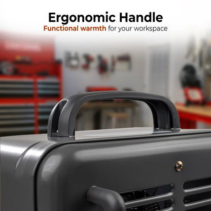 Comfort Zone Milkhouse Style Utility Space Heater with Adjustable Thermostat, Electric, Portable, 3-Prong Plug, Overheat Protection, & Tip-Over Switch, Ideal for Garage or Workshop, 1,500W, CZ798GR3