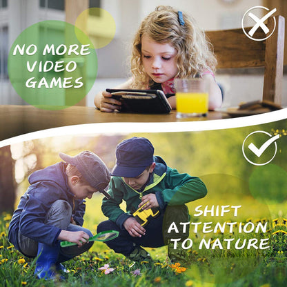 24 Pcs Kids Explorer Kit & Bug Catcher Kit for Kids, Outdoor Toys Adventure Camping Kit with Drawstring Bag, Binoculars, Compass, Butterfly Net, Educational Nature Exploration Toys Gift for Boys Girls