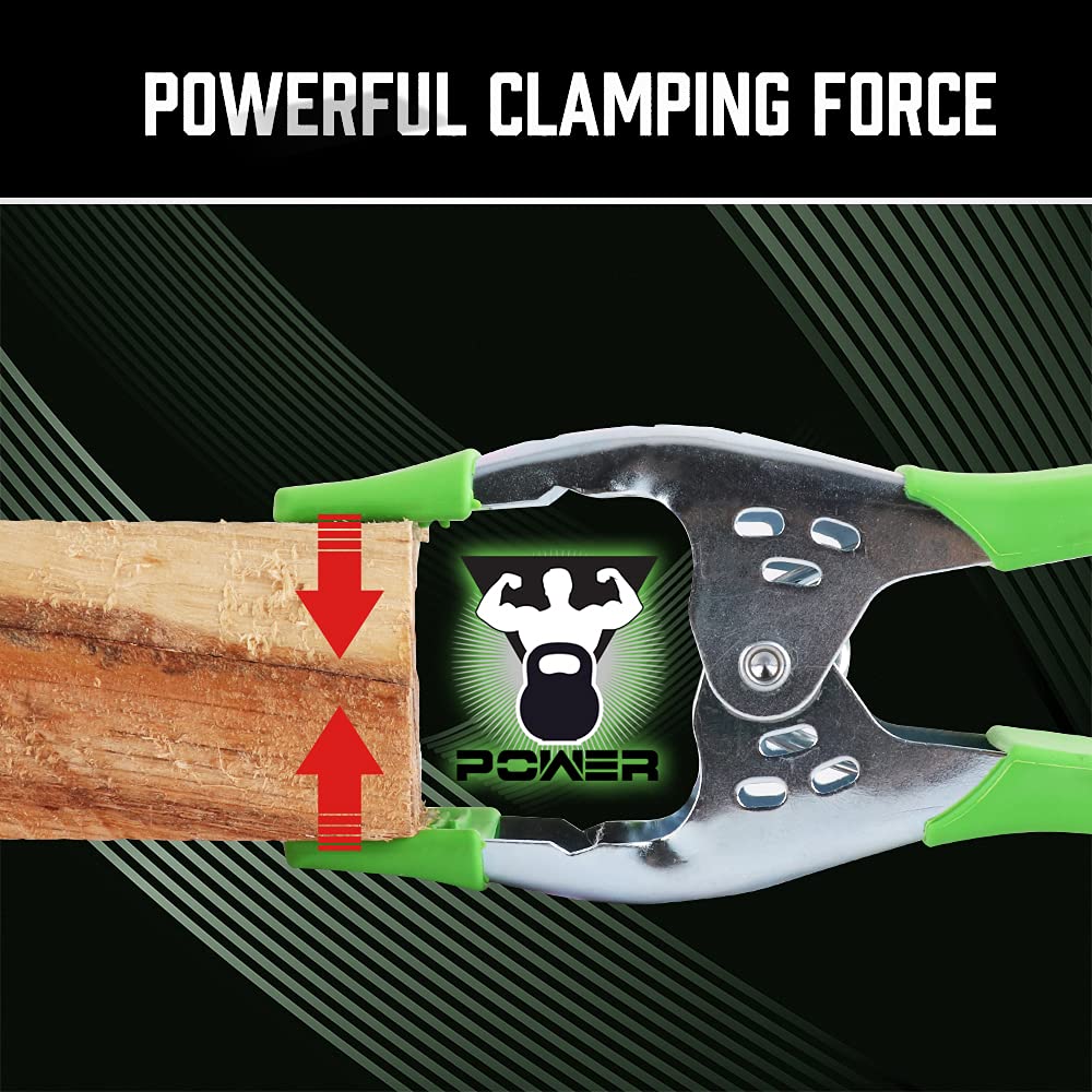 SWANLAKE 16PCS 6" inch Spring Clamp, Heavy Duty Spring Metal Spring Clamps, 2.5"-inch Jaw opening (6inch 16-Piece)