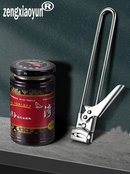 zengxiaoyun® Master Jar & Bottle Opener, Adjustable Multifunctional Stainless Steel Can Opener Jar Lid Gripper, Manual,Kitchen Accessories