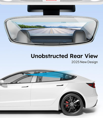 Wigoo 2025 Tesla Model 3 Sunshade Roof [Never Sag, Nano Ice-Crystal Coatings] Heat Reflective Glass Roof Sun Shade, Accessories for Tesla Model 3 2020~2026, Tesla Interior Black