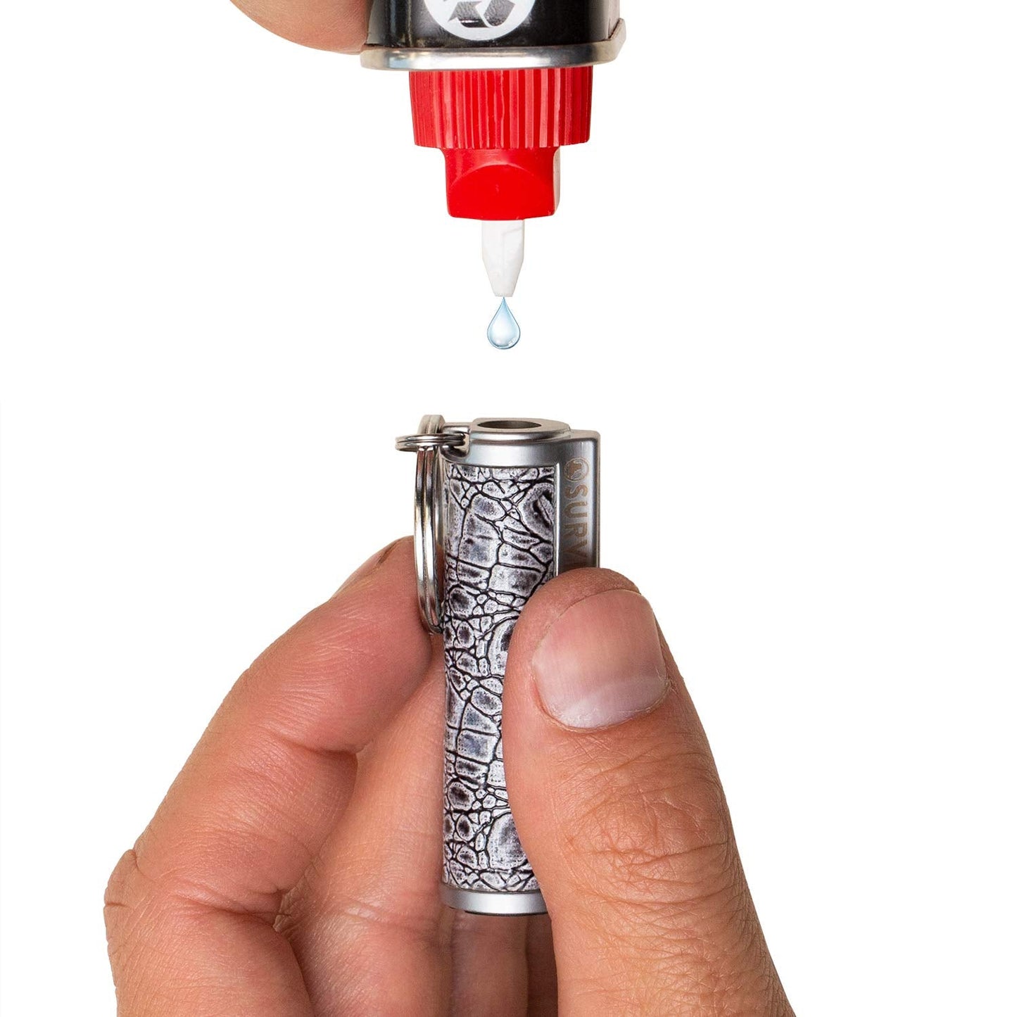 SURVIVE Permanent Match Metal, 2 Pack, Reusable Survival Fire Starter Striker Lighter, Emergency Waterproof Keychain Strike Anywhere Stick Kit