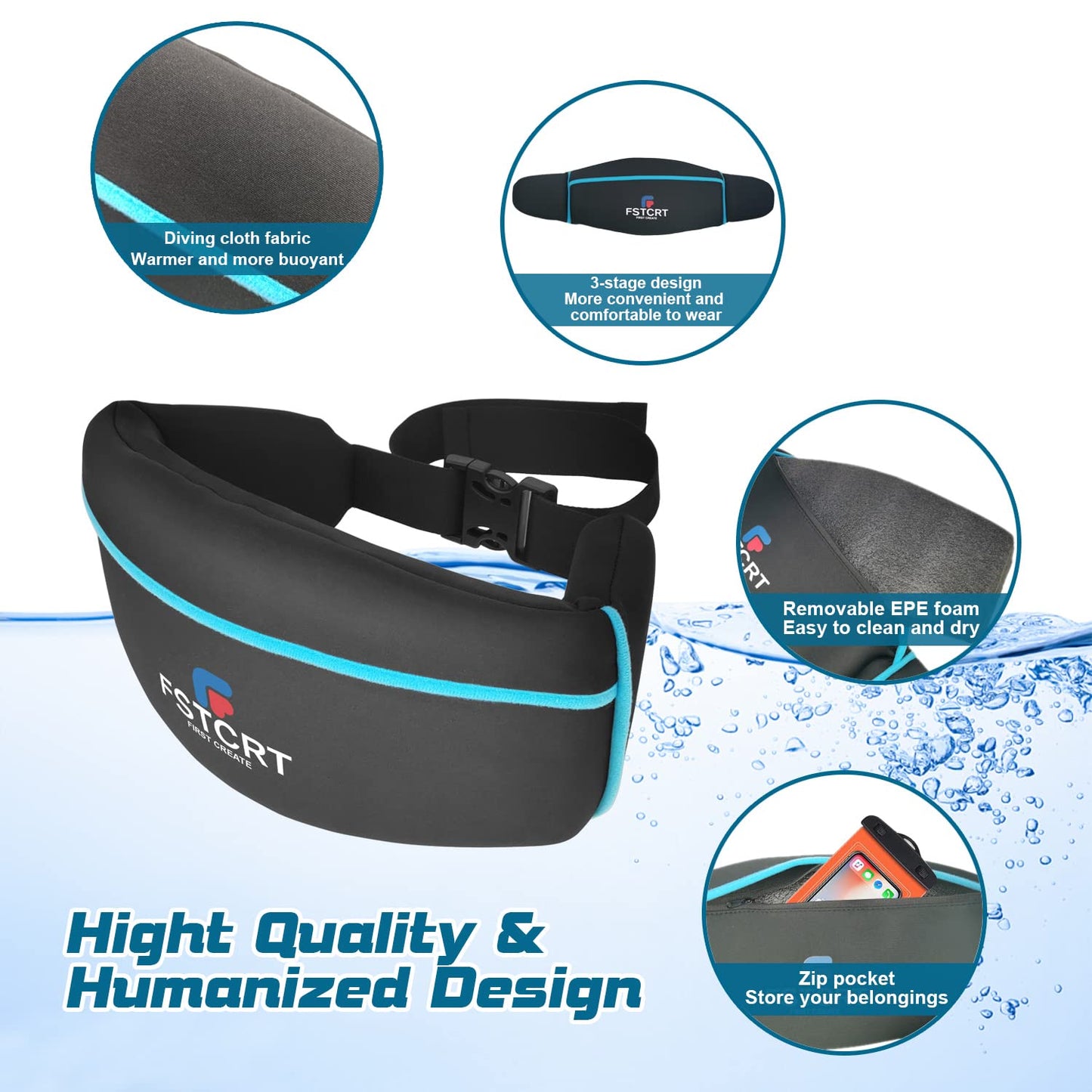 Fstcrt Swim Belt, Flotation Belt, Water Aerobics Belt, Swimming Belts for Adults, Pool Exercise Equipment for Adults and Children, Water Aerobic Equipment, Aqua Jogging