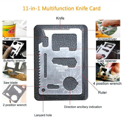 XUANLAN Emergency Survival Kit 13 in 1, Outdoor Survival Gear Tool with Survival Bracelet, Fire Starter, Whistle, Wood Cutter, Water Bottle Clip, Pen (Survival Kit 2)