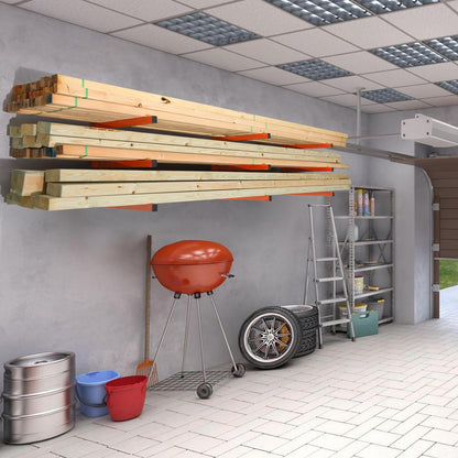 Ultrawall Wall Mount Wood Organizer Racks, Lumber Storage Metal Racks Wood Storage Racks with 3-Level (3 Pack)