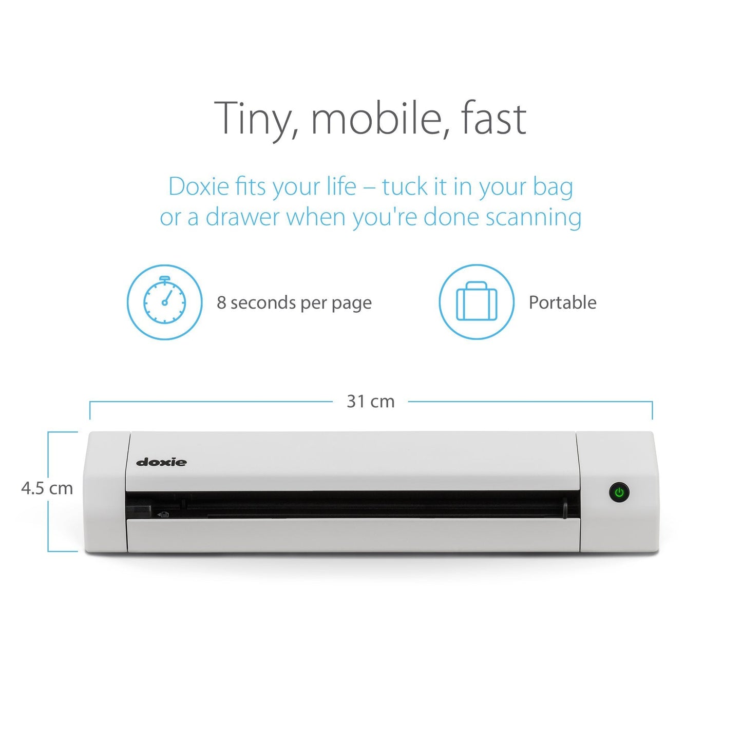 Doxie Go SE - The Intuitive Portable Document Scanner with Rechargeable Battery and Easy Software for Home, Office, or Work from Home