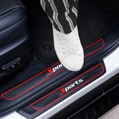 SINGARO Car Door Threshold Protection, 4PCS Door Edge Step Dust Shield Cover, Door Width 19.8x1.57inch Car/SUV Universal Rubber Scratch Resistant Exterior Accessories (Sport)