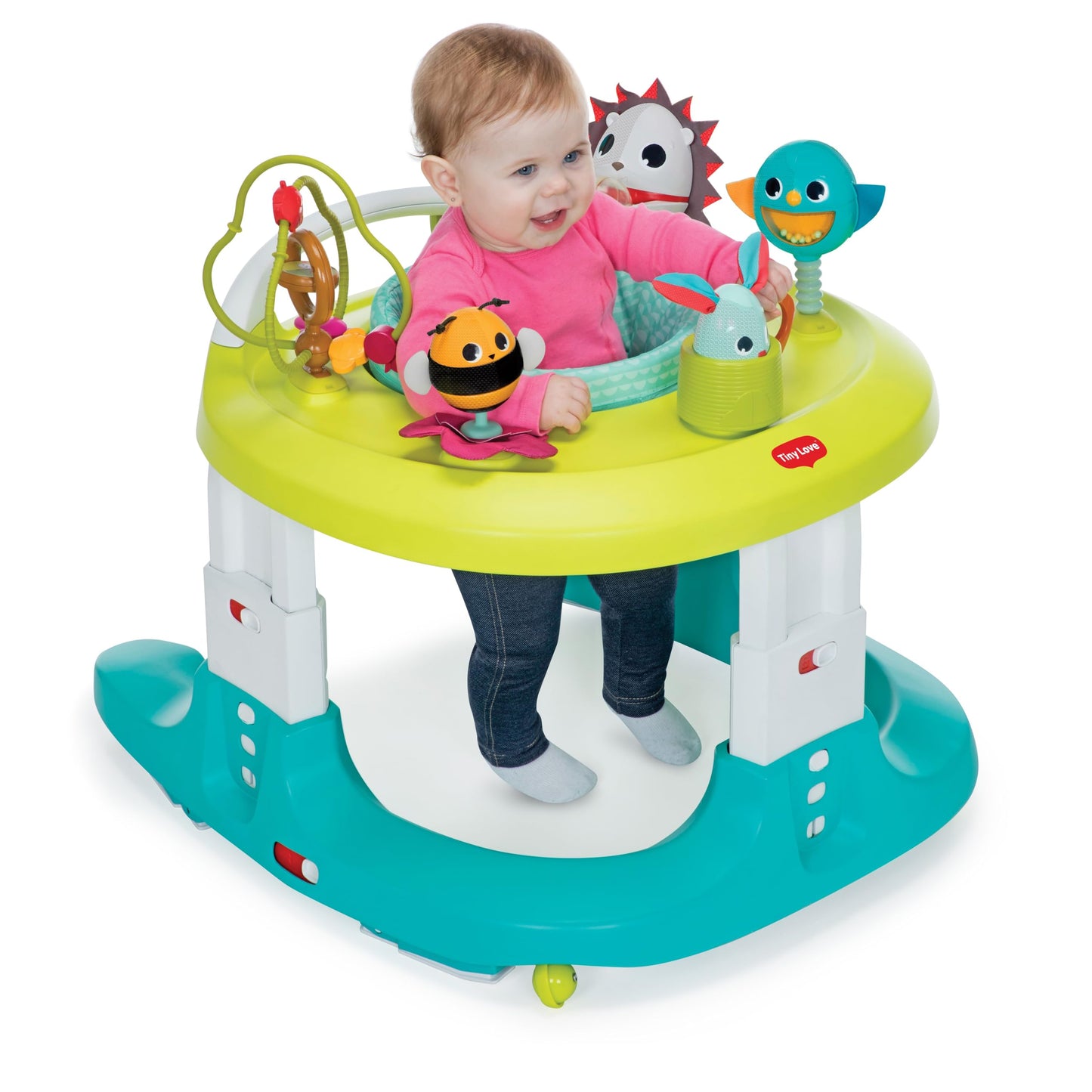Tiny Love 4-in-1 Here I Grow Mobile Activity Center, Baby Walkers and Activity Center, Baby Activity Center with Interactive Toys and Developmental Activities, Meadow Days
