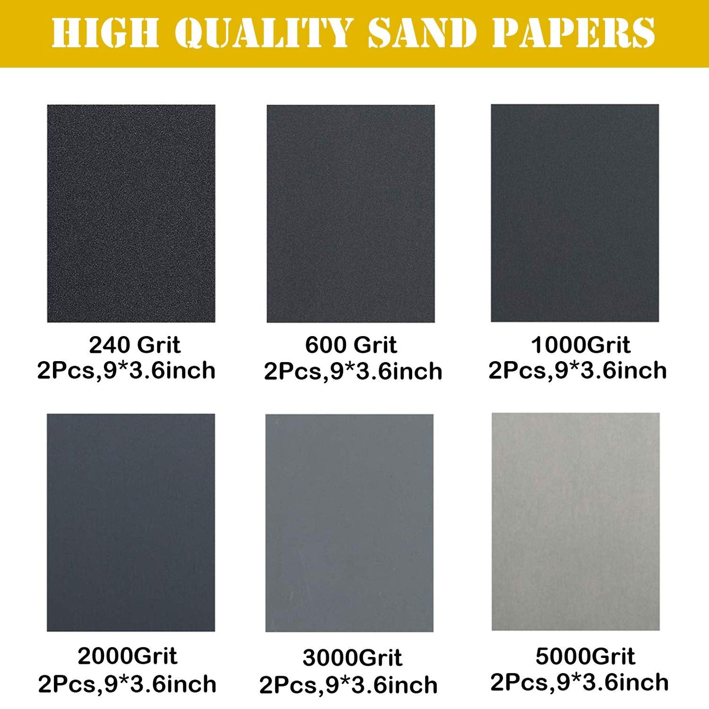 YASPIT Resin Casting Tools Set, 23 Piece - Sanding & Polishing Kit - Includes Sandpaper, File, Blocks, Scissors, Wooden Brush for Epoxy Resin Jewelry