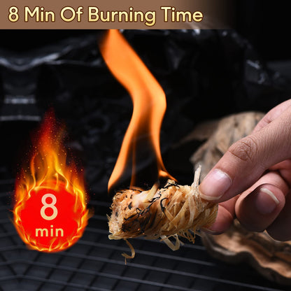 TIFMI Fire Starter - 60 Pcs Fire Starters Kit for Campfires, Fireplace, Grill, Wood & Pellet Stove, Fire Pit, BBQ, Survival, ooni Pizza Ovens, Water Resistant and Odorless Safe for Indoor/Outdoor Use