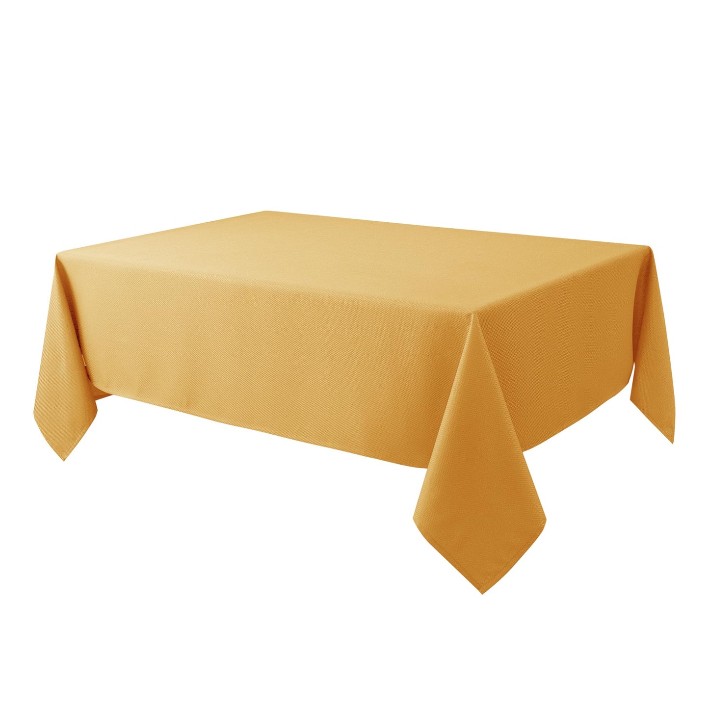 Biscaynebay Fall Tablecloth Textured Fabric 70x120 Inch Rectangular, Fall Gold Thanksgiving Autumn Harvest Water Resistant Fabric Tablecloths for Kitchen, Dining, Wedding, Parties Machine Washable