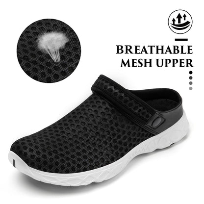 SAGUARO Men's Women's Quick Dry Garden Shoes Lightweight Breathable Gardening Clog Water Shoes Mesh Sandals for Sports Outdoor Beach Pool Exercise Black 10 Women/8 Men