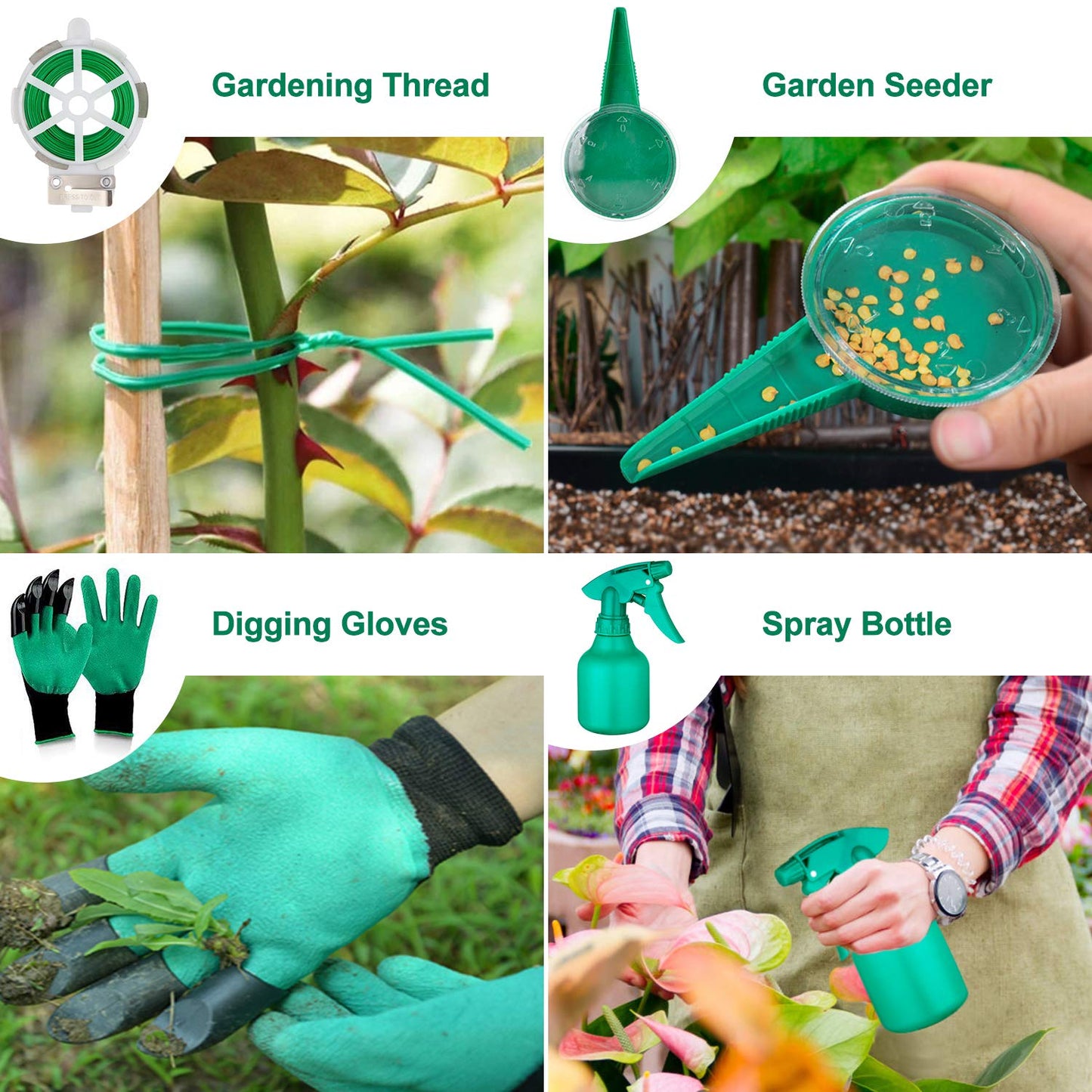 Tudoccy Garden Tools Set 83 Piece, Succulent Tools Set Included, Heavy Duty Aluminum Gardening Tools for Gardening, Non-Slip Ergonomic Handle, Durable Storage Tote Bag, Gifts for Men Women