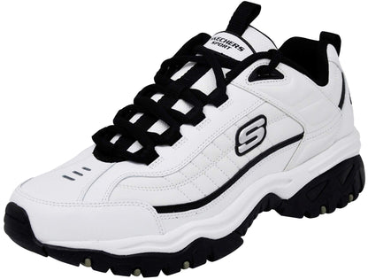 Skechers Men's Energy Afterburn Lace-Up White/Black Sneaker 10.5 W US