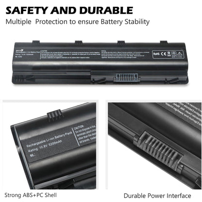 593553-001 593554-001 MU06 MU09 Extended Laptop battery for HP Pavilion G6 G7 G62 G72 G4 / 2000 Notebook PC / DV6 DV7 DM4 / Compaq Presario CQ32 CQ42 CQ43 CQ56 CQ57 CQ62 CQ72[10.8V 5200mAh 6Cell]