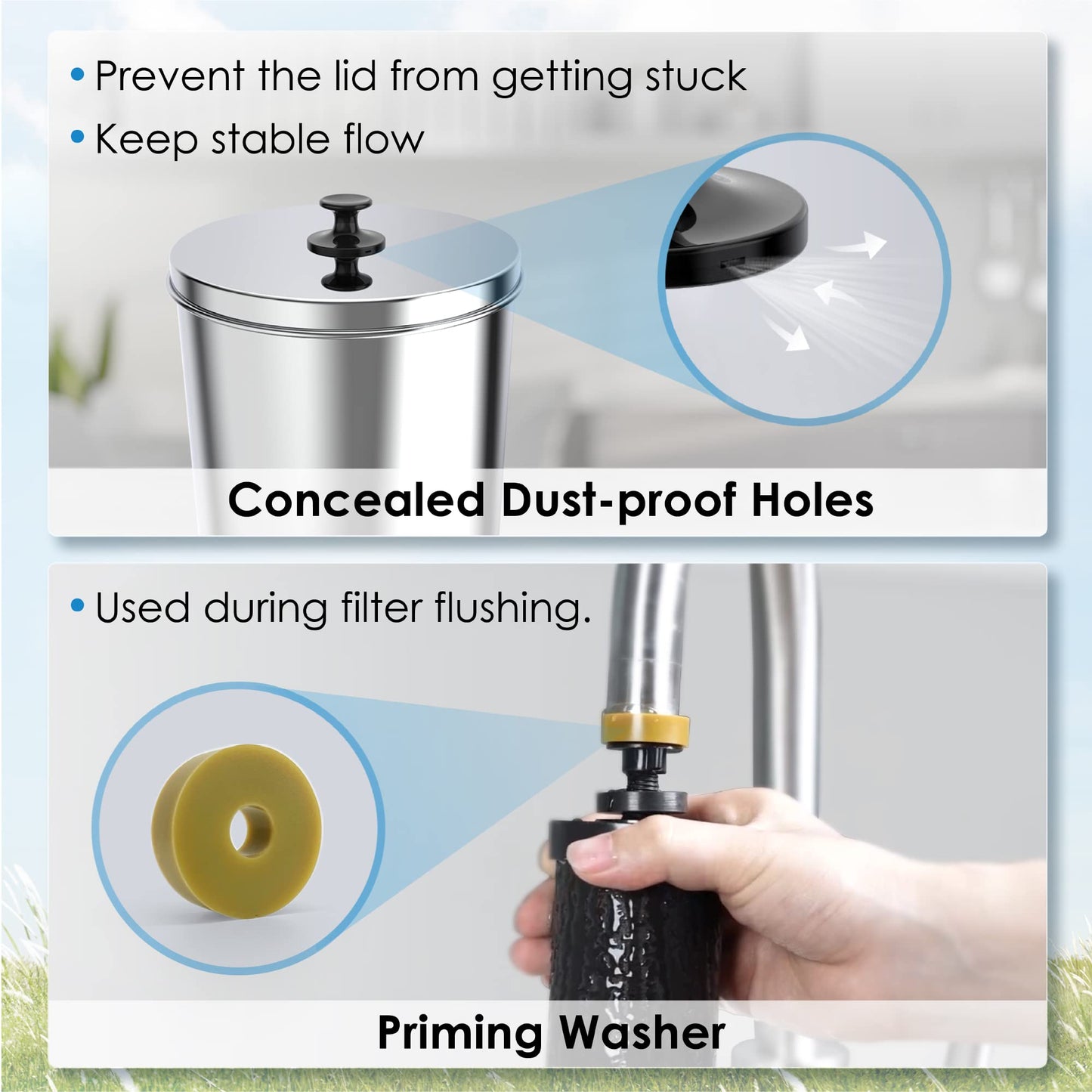 Waterdrop 2.25G Gravity-fed Water Filter System with Sight Glass Spigot, NSF/ANSI 42&372 Standard, PFAS, Chlorine and Lead Reduction, for Home, Camping, Off-Grid, Emergencies, King Tank Series