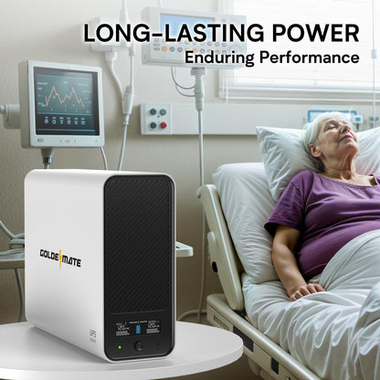 GOLDENMATE 1000VA/600W Lithium UPS Battery Backup and Surge Protector, Backup Battery Power Supply with LiFePO4 Batteries(153.6 Wh), Sinewave UPS System, 10 Years Lifespan, 8-Outlets, LCD Display