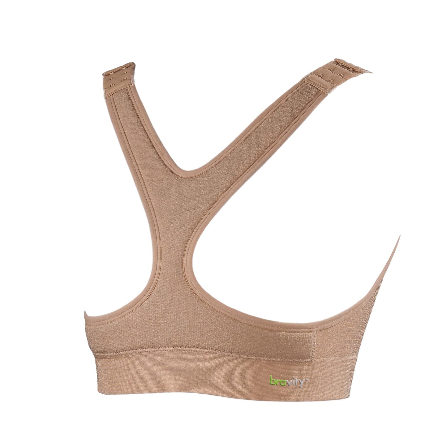 Bravity Women Anti-Wrinkle Cleavage Sleep Bra/Seamless & Adjustable Beige Size Small