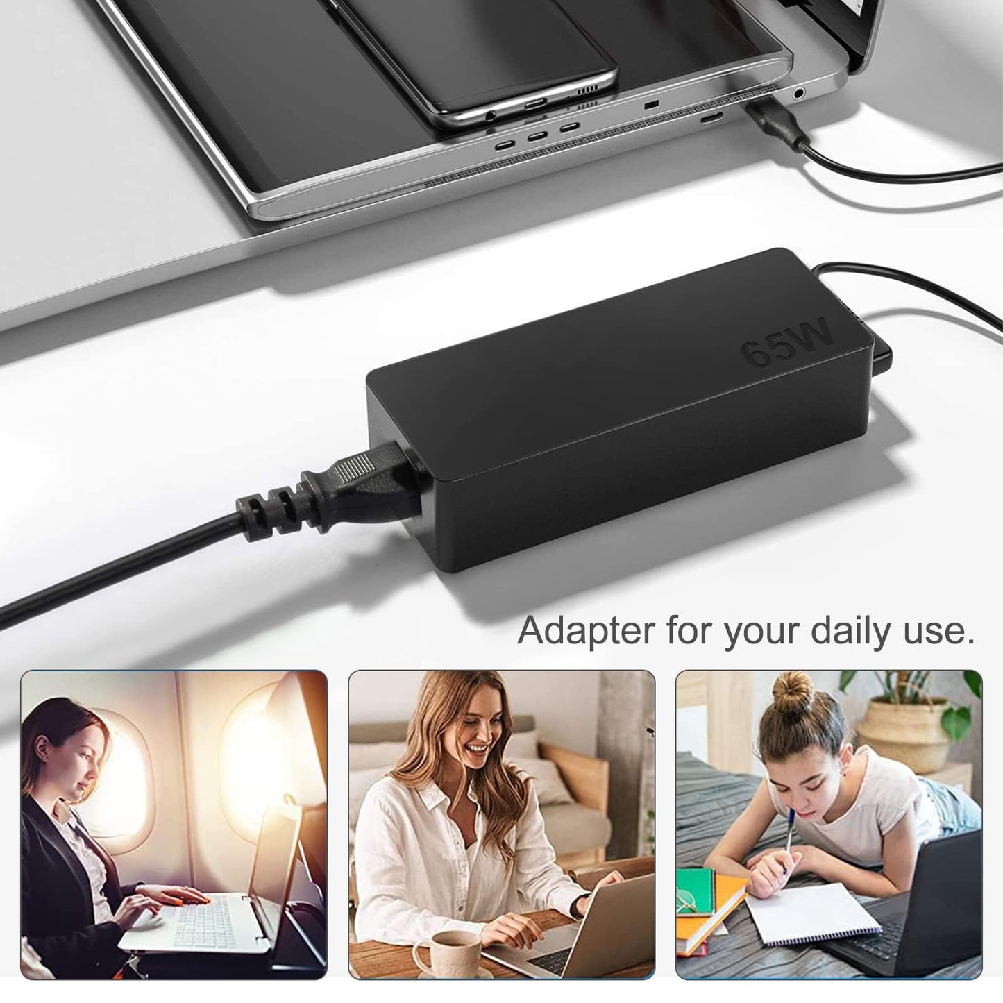 Dzytnsy 65W USB C Charger Compatible with Lenovo Thinkpad/Yoga/Chromebook Laptop Computer 65W 45W USB C Fast Power Adapter