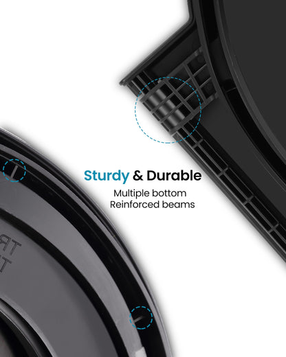 TRIPTIPS Portable Toilet with Soft Cushion, 5 Gallon Rotatable Lid, Adults and Kids Camping Toilet Seat for 5 Gal Bucket