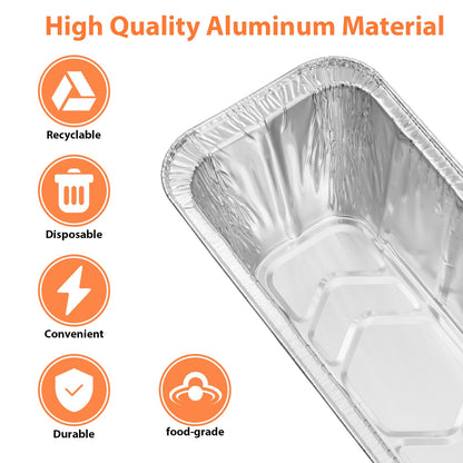 Whaleme 50-Pack Blackstone Griddle Accessories 5017 Grease Cup Liners, Aluminum Foil Drip Pan Grease Catcher Cup Liner for Blackstone 17, 22, 28, 36 Inch Griddle, Disposable Grill Grease Tray