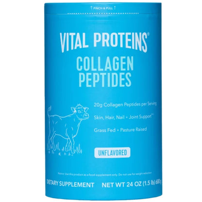 Vital Proteins Natural Whole Nutrition Collagen Peptides - Pasture Raised, Grass Fed, Paleo Friendly, Gluten Free, Single Ingredient - 24 Ounce