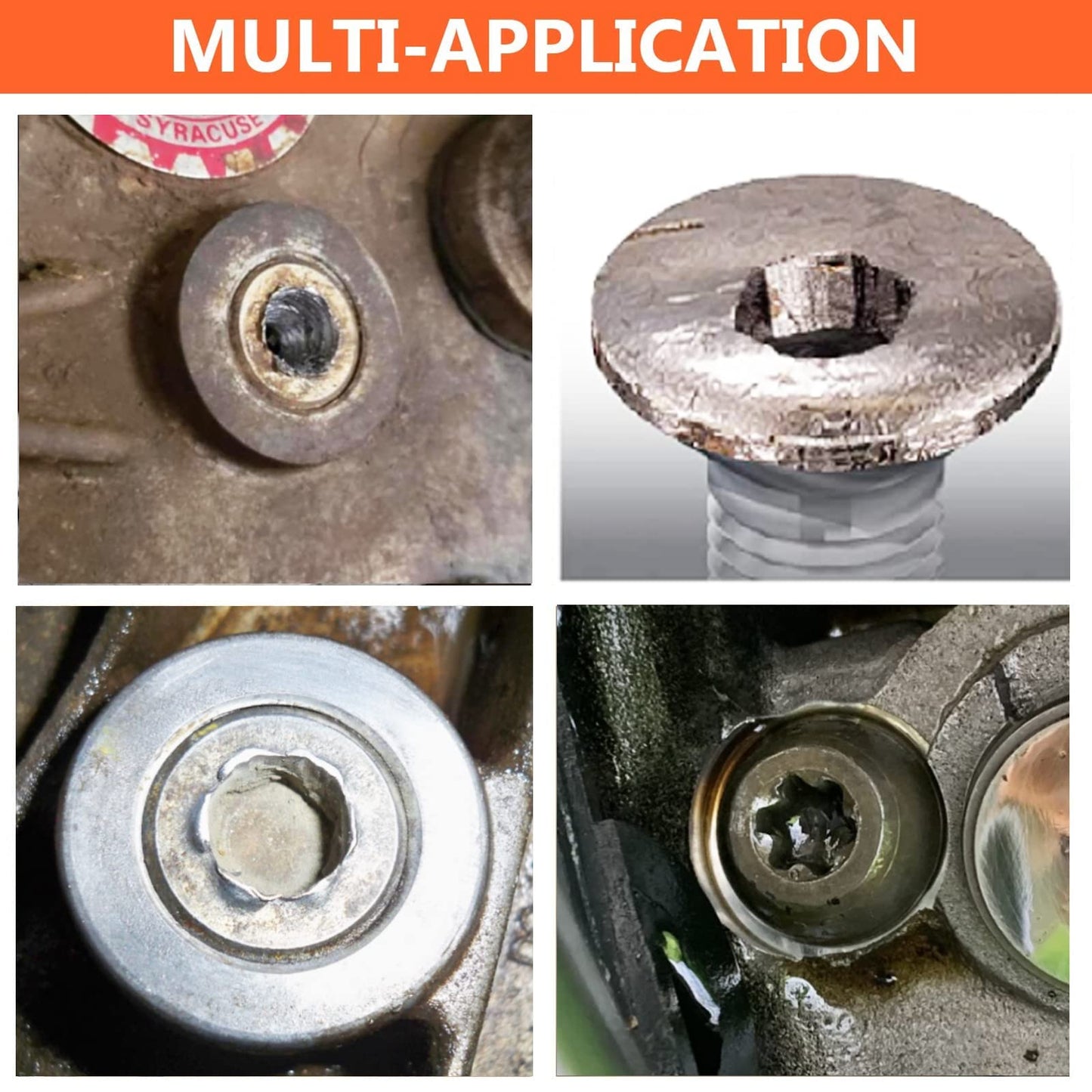 XEWEA 25Pcs Screw Extractor Set Hex Head Multi-Spline Easy Out Bolt Extractor Tool, Chrome Molybdenum Alloy Steel Heavy Duty EZ Out Rounded Screw Remover, Father's Day gift