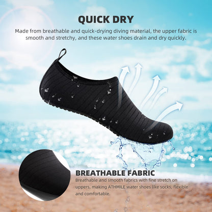 Water Shoes for Women Men Quick-Dry Aqua Socks Swim Beach Barefoot Yoga Exercise Wear Sport Accessories Pool Camping Must Haves Adult Youth Size 5-6 Women/4-5 Men