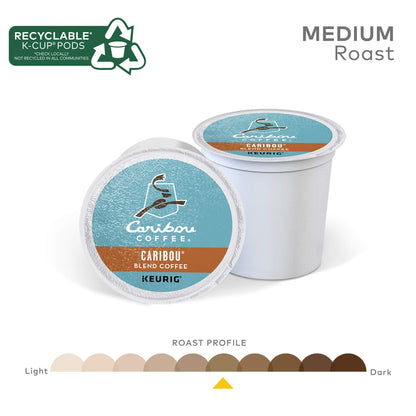 Caribou Coffee Caribou Blend Keurig Single-Serve K-Cup Pod, Medium Roast Coffee, 12 Count