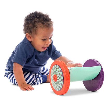 B. toys – Baby Toys Mirror with Rolling Sensory Wheels – Interactive Roly– Poly Mirror for Tummy Time & Crawling – Early Learning for Infant Development – 0+ Months